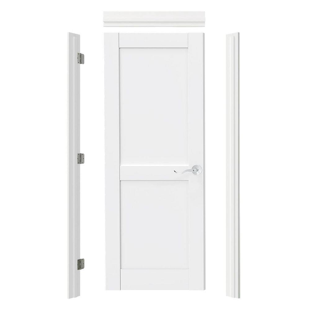 28 in. x 80 in. 2 Panel, Solid Core, White Primed Prehung Interior Door Left-Handed with Assemble Jamb and Handle price history on PriceWatchPro