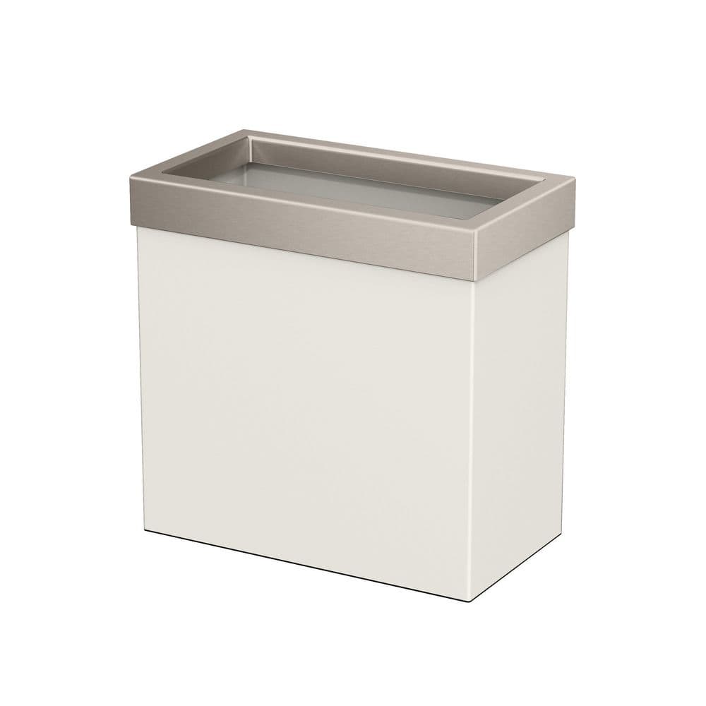 Modern Waste Can Rectangle in Matte Pearl Satin Nickel Combo price history on PriceWatchPro
