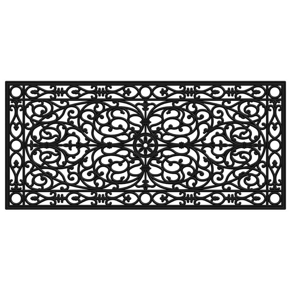 Black 48 in. x 22 in. Rubber Outdoor Door Mat price history on PriceWatchPro