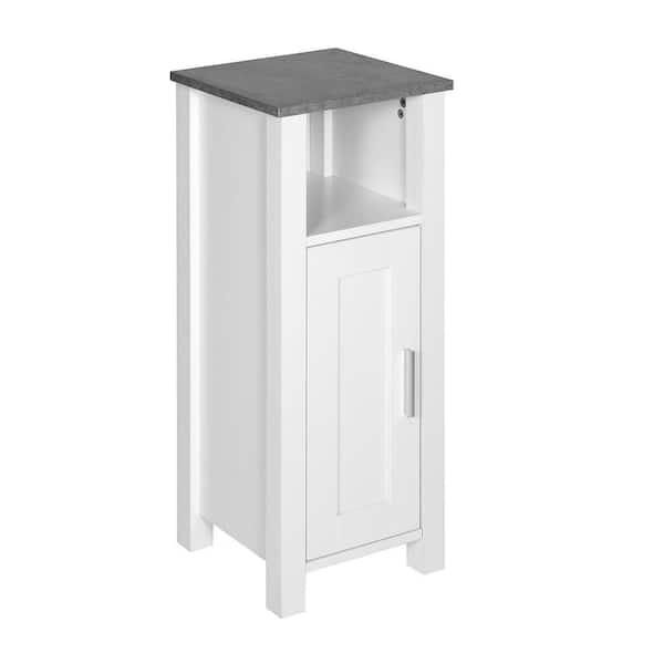 EPOWP 12 in. W x 12 in. D x 31 in. H White Wood Linen Cabinet