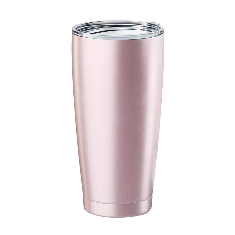 Double Walled 20 oz. Insulated Rose Gold Stainless Steel Coffee Tumbler wit