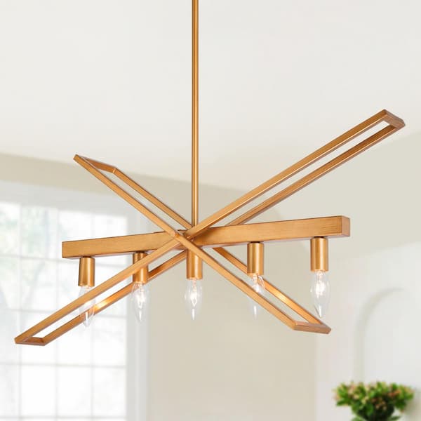 gold geometric ceiling light