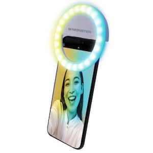 Selfie Light Clip, For Smartphones/Laptops/Tablets, 15 Color Modes, Rechargeable