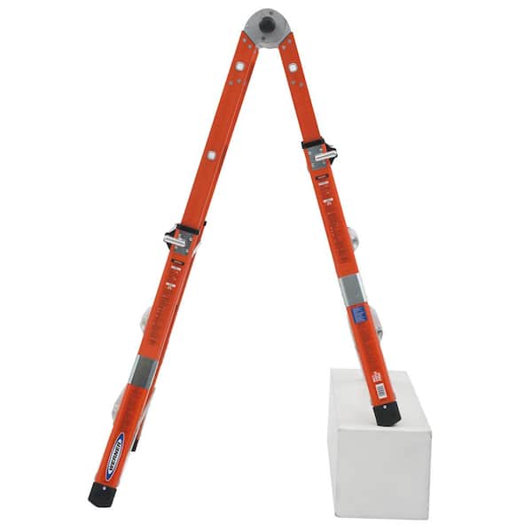 Werner 14 ft. Reach Height Multi-Purpose Fiberglass PRO Ladder with 300  lbs. Load Capacity Type IA FMT-13 - The Home Depot