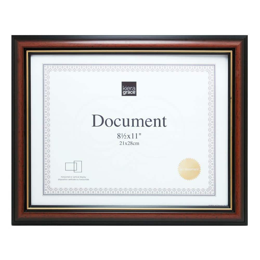 kieragrace KG Kylie Document Frame - 12-Pack, 8.5 x 11, Brown with Gol