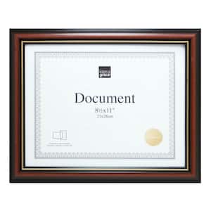kieragrace KG Kylie Document Frame - 12-Pack, 8.5" x 11", Brown with Gold Lining