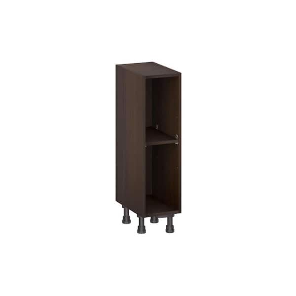 Georgetown 9 in. W x 14 in. D x 34.5 in H Assembled Open Shelf Base Kitchen Cabinet in Chestnut