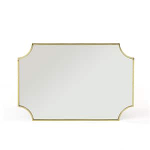 23.81 in. H x 36 in. W Glam Medium Rectangle Gold Modern Mirror