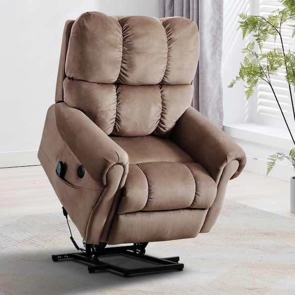 Big and Soft Multifunctional Power Lift Heated Massage Recliner Gray -  Kinwell