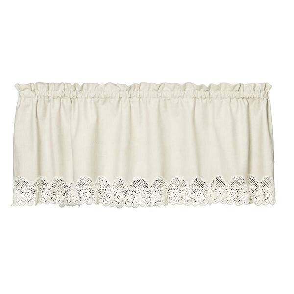 Heritage Lace Starfish 16 in. L Polyester Valance in Natural