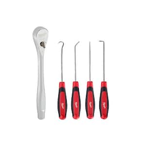 3/8 in. Drive Ratchet and Hook and Pick Set (5-Piece)