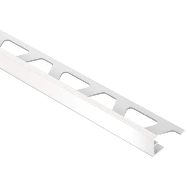 Schluter Jolly-P White 7/16 in. x 8 ft. 2-1/2 in. PVC Tile Edging Trim