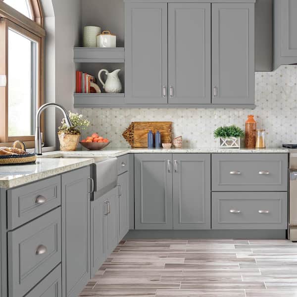1 gal. #PPU26-06 Elemental Gray Satin Enamel Interior/Exterior Cabinet, Door & Trim Paint