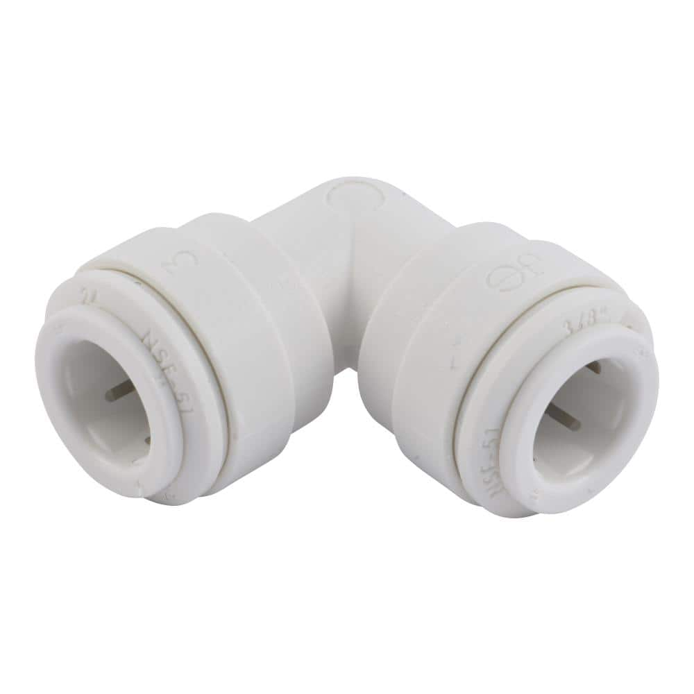 John Guest 3/8 in. O.D. 90° Push-To-Connect Polypropylene Elbow Fitting ...