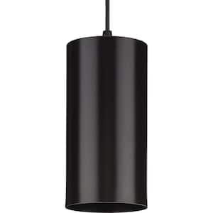Cylinder Collection 6 in. 1-Light Antique Bronze Modern Outdoor Pendant Hanging Light