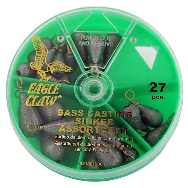 Eagle Claw Bass Cast Sinker Assortment (27-Piece)