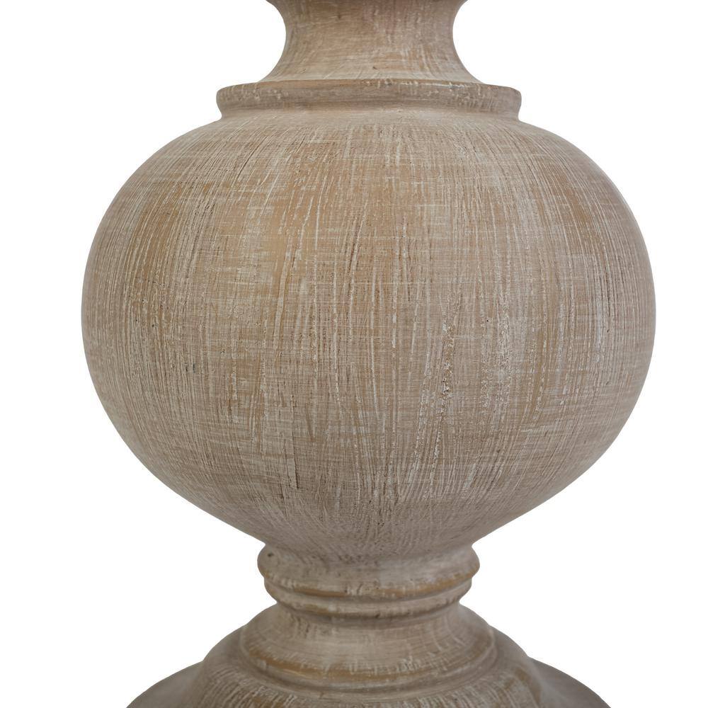 Whitewash Linen Shade 16" Table Lamp Set with USB Ports