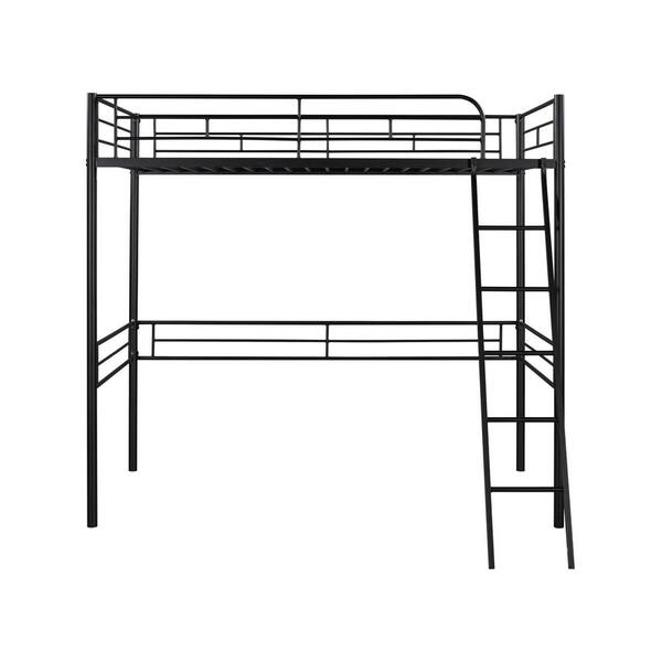 Wateday Black Metal Twin Loft Bed with Ladder YJ-YUKI9596775 - The Home ...