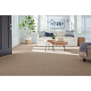 Northern Hills II Wheat Beige 54 oz. Blend Texture Installed Carpet