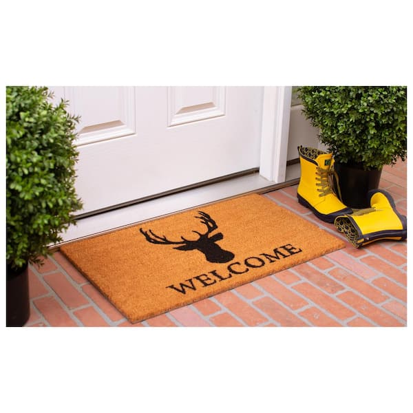 Deer Welcome 24 in. x 36 in. Door Mat