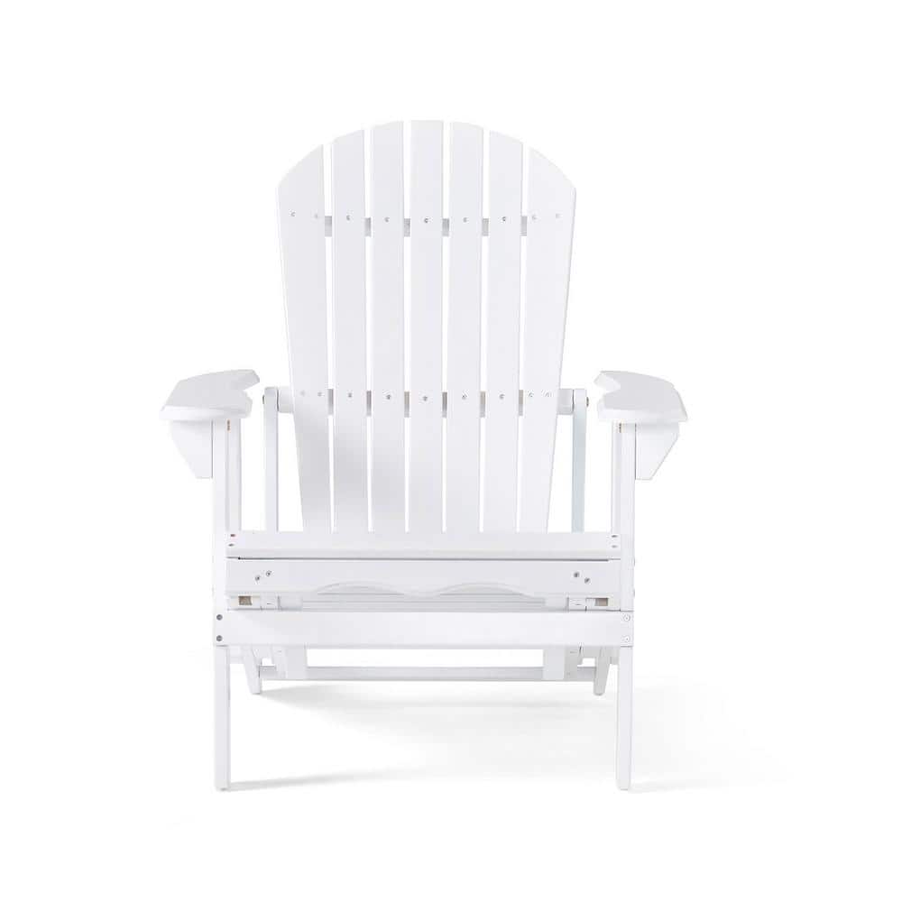 Outdoor Reclining Acacia Wood Adirondack Chair with Footrest, Armrest and F