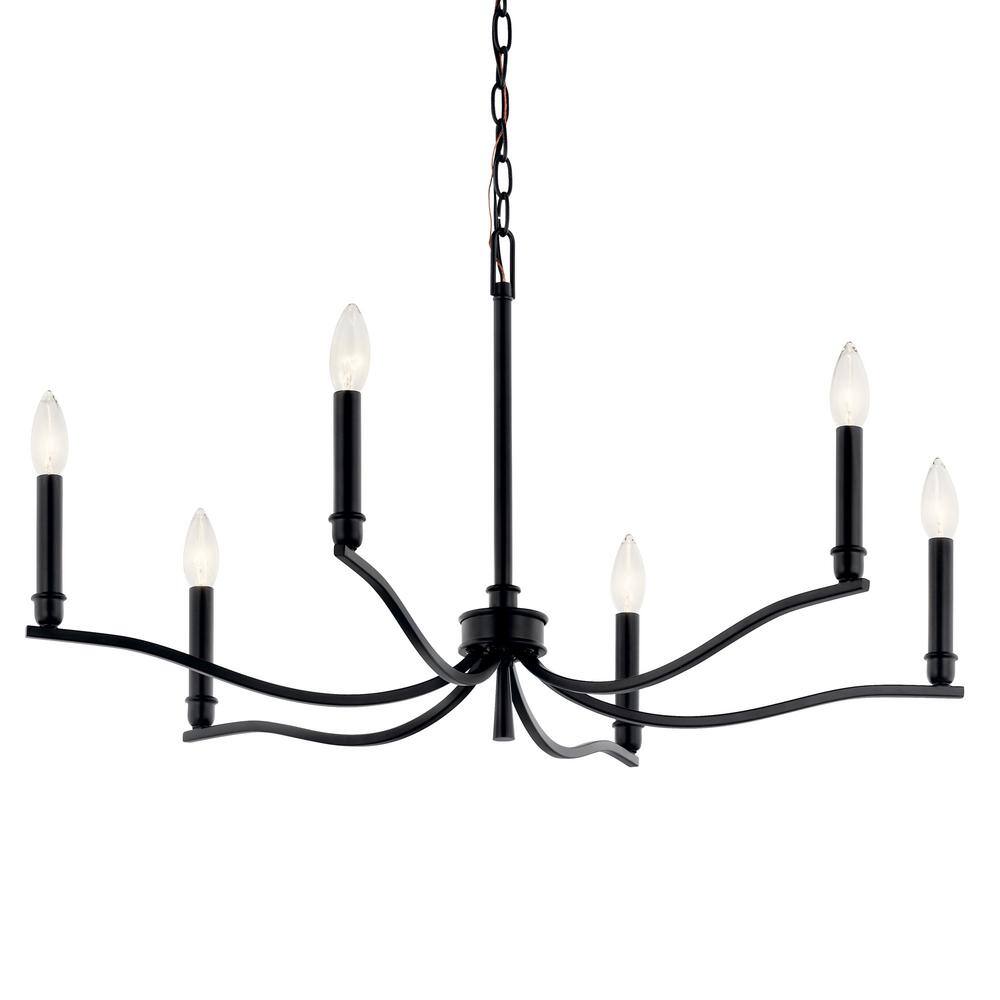 Malene Black 6-Light Taper Candle Style Chandelier