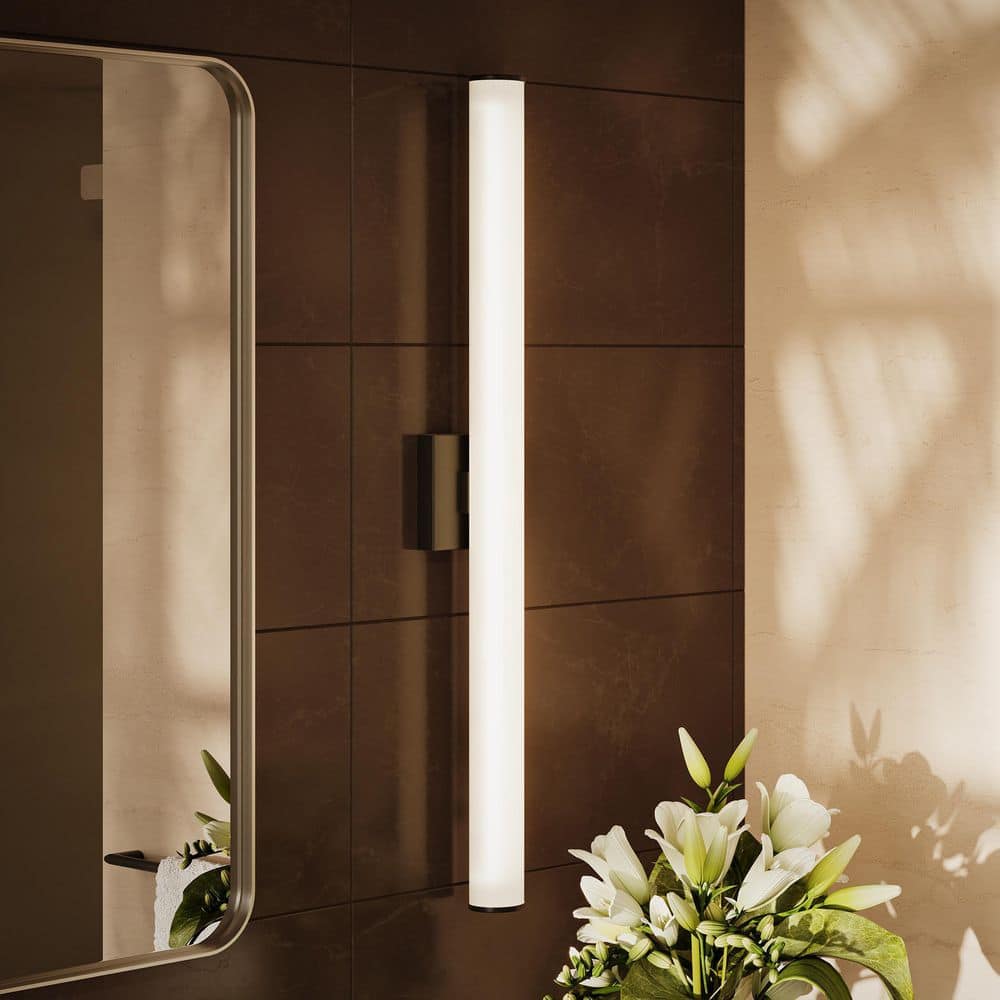 Phase 6.2 36 in. Matte Black 5CCT Integrated LED Linear Vanity Light Bar price history on PriceWatchPro