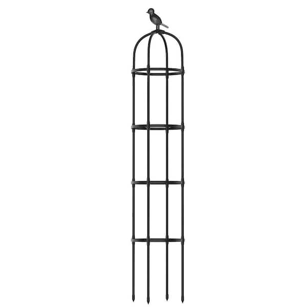 6.6 ft. Tall Rustproof Metal Obelisk Trellis for Climbing Plants Outdoor with Detachable Design 2 Pack