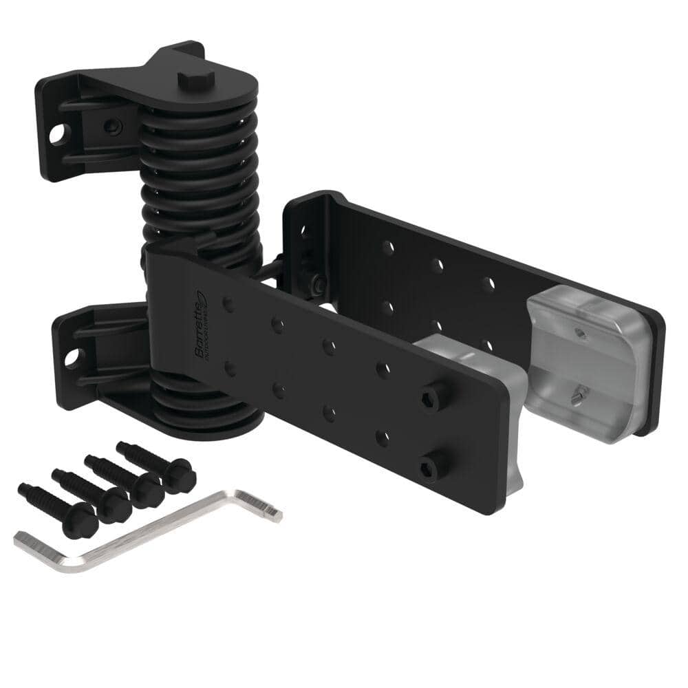 Black Powder-Coated Steel Self-Closing Gate Device