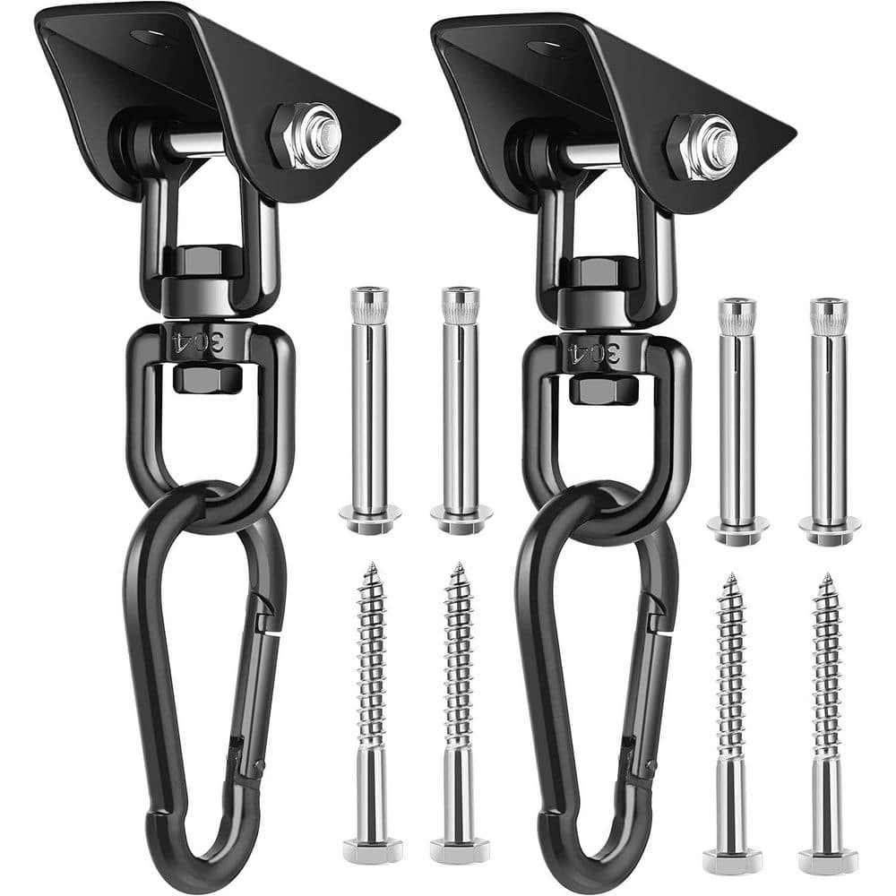 360° Rotating Porch Swing Hanging Kit 1200 lb Capacity Hanger for Hammocks and Swing Chair 2-Pack price history on PriceWatchPro