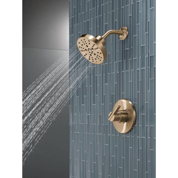 Delta Nicoli Gold Single-Handle 5-Spray Shower Faucet with Delta Nicoli Gold Single-Handle 5-Spray Shower Faucet with