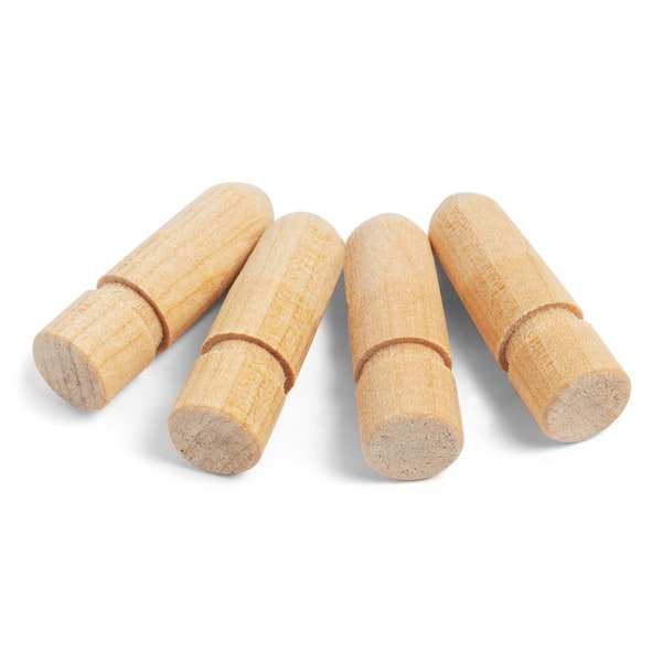 1-1/4 in. x 3/8 in. Round Dowel Wood Pegs, 12-Pack