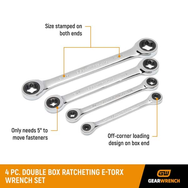 E torx shop wrench set