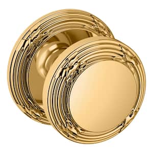 5013 Lifetime Polished Brass Door Knob with 5021 Rose Full Dummy