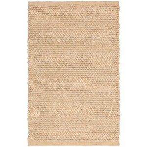 Natural Jute Bleached doormat 2 ft. x 3 ft. Solid Contemporary Kitchen Area Rug