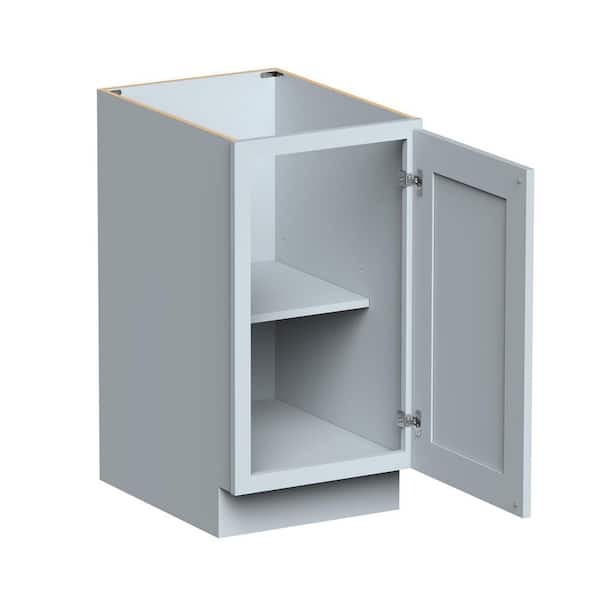 18in W x 24in D x 34.5in H Ready to Assemble Full Height Door Base Cabinet in Dove Gray with 1 Door and 1 Shelf