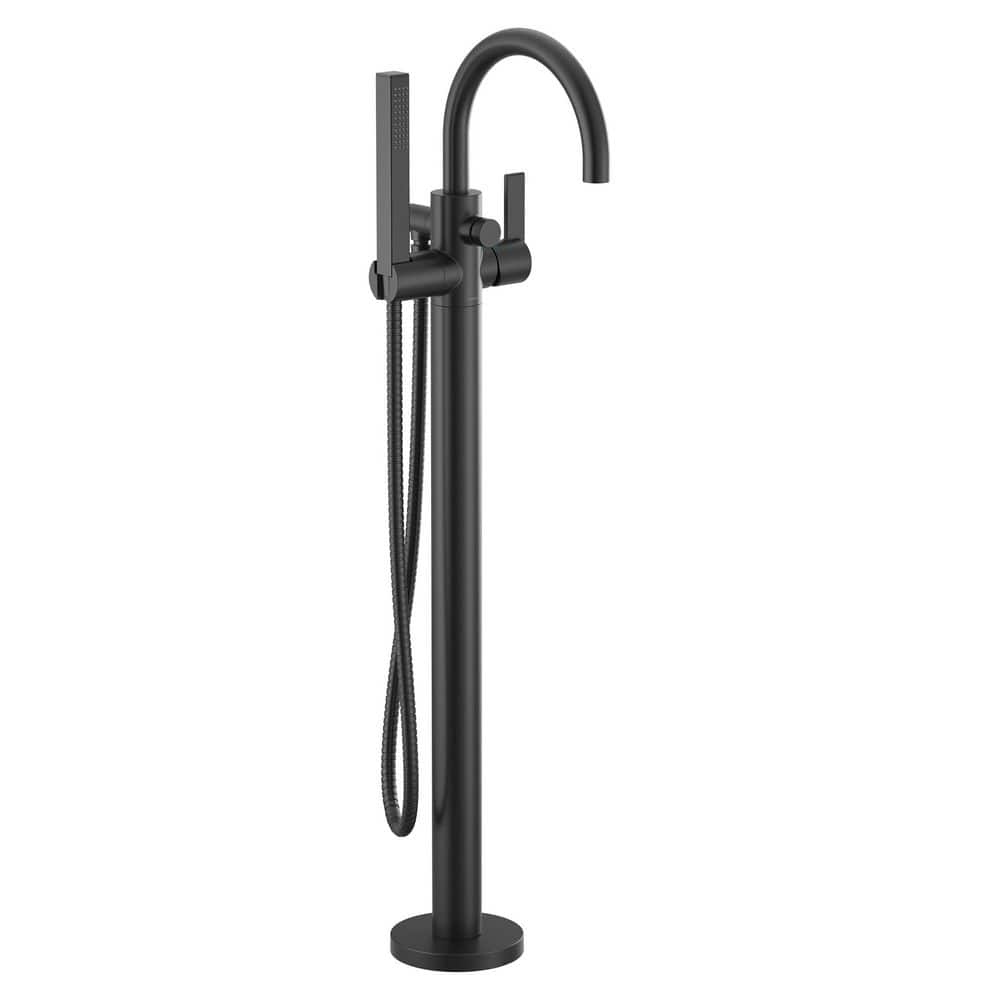 Cia 2 Handle Freestanding Claw Foot Tub Faucet with Hand Shower in Matte Black price history on PriceWatchPro