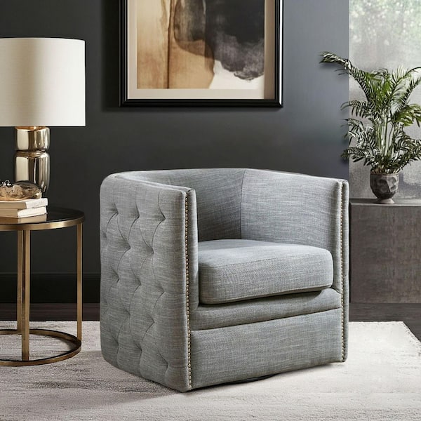 Wilmette Slate Curved Back Swivel Chair