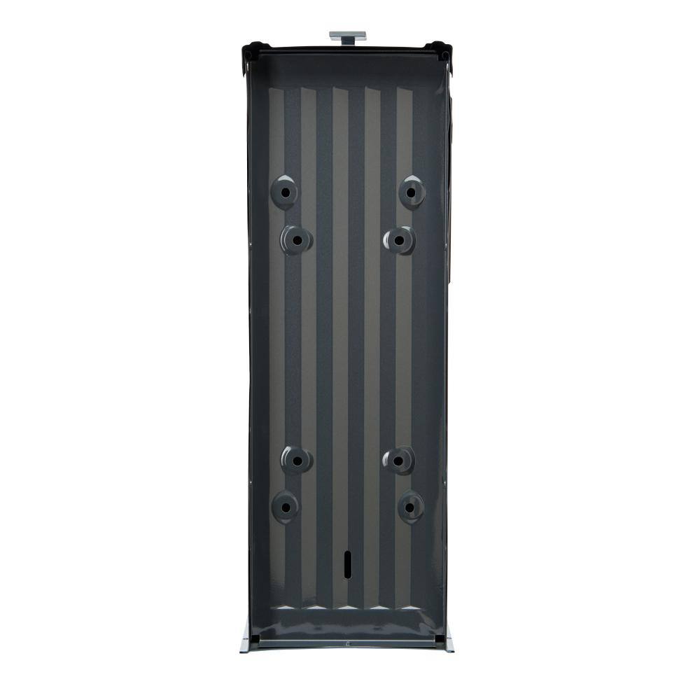 Edson Medium Gray Galvanized Steel Post Mount Mailbox