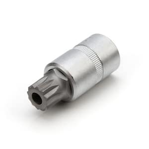 16 mm 1/2 in. Drive 12-Point Triple Square Tamper-Proof Transmission Drain Plug Bit Socket