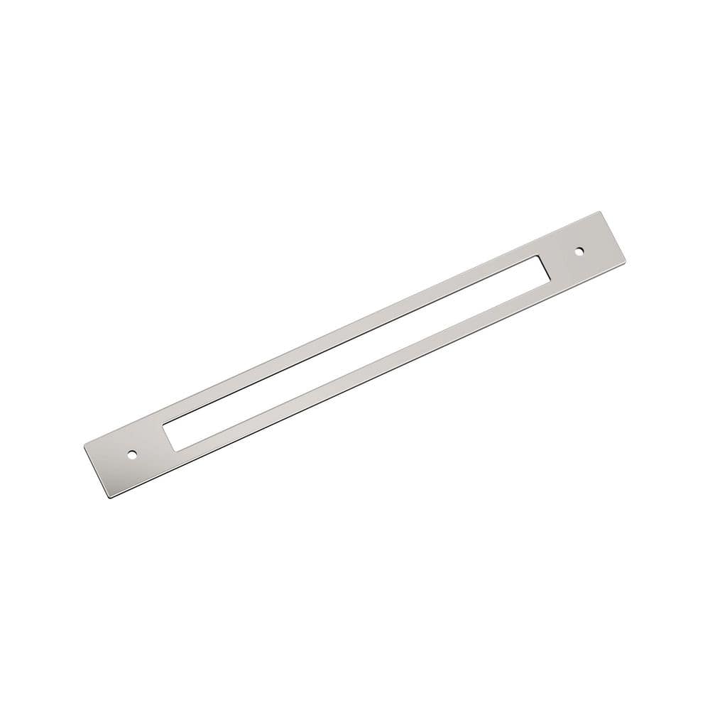 Medora 12 in. (305mm) Center-to-Center Rectangle Polished Nickel Pull Cabinet Backplate price history on PriceWatchPro