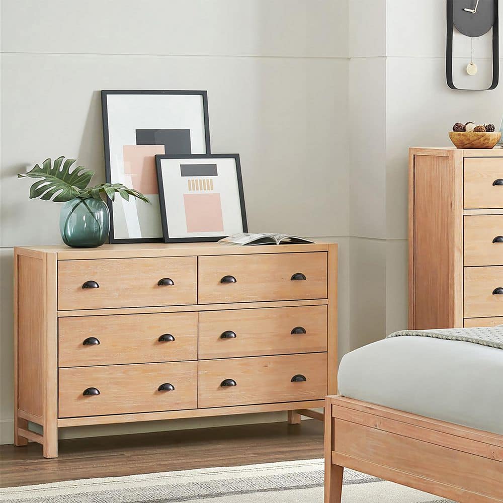 buy dresser Alaterre Furniture Arden 6-Drawer Wood Double Bedroom furniture Style:S269514 l shaped dressing table Jill Stuart Silk Mini Comes with anti slip