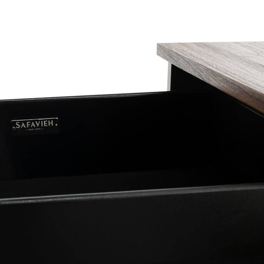 Transitional Maruka 47" Storage Bench in Black and Brown