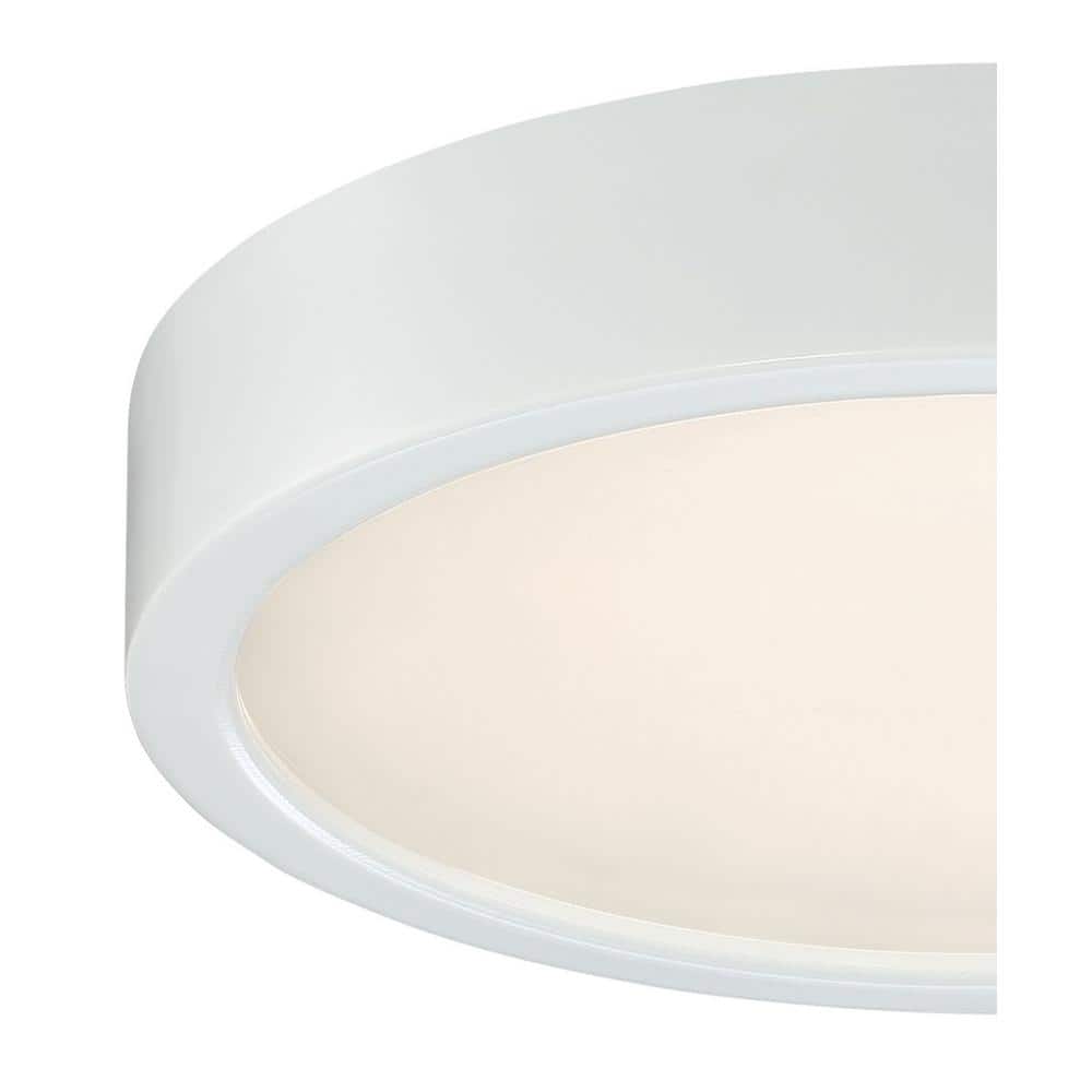 White Glass LED Flush Mount Ceiling Light