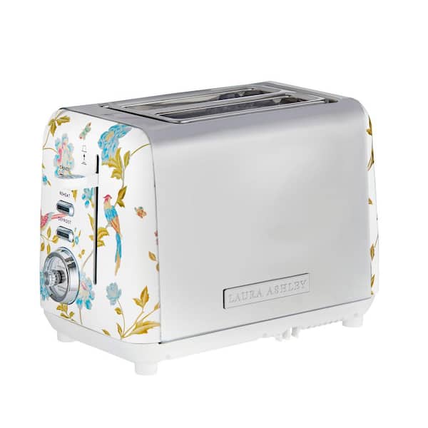 Laura Ashley 850-Watt 2-Slice Toaster, Elveden White