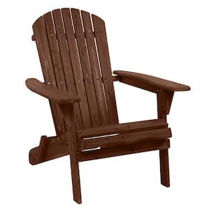 Classic Wooden Folding Wood Adirondack Chair (1-Piece)