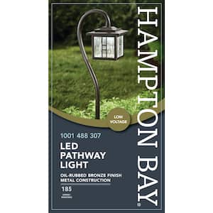 Melbourne 10-Watt Equivalent Low-Voltage Oil-Rubbed Bronze Integrated LED Outdoor Landscape Tiffany Style Path Light