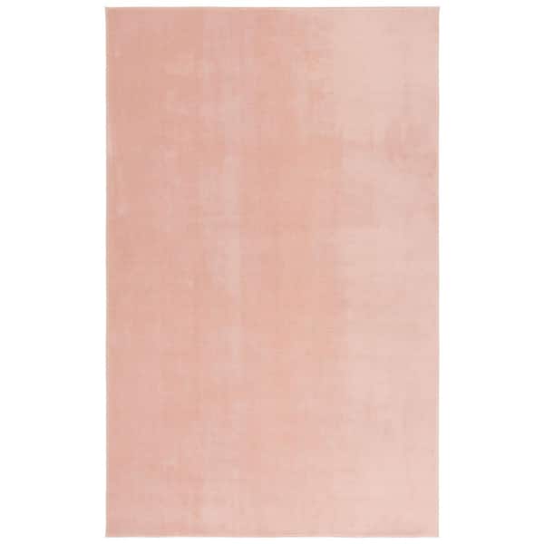 Loft Peach 5 ft. x 8 ft. Machine Washable Modern Solid Area Rug