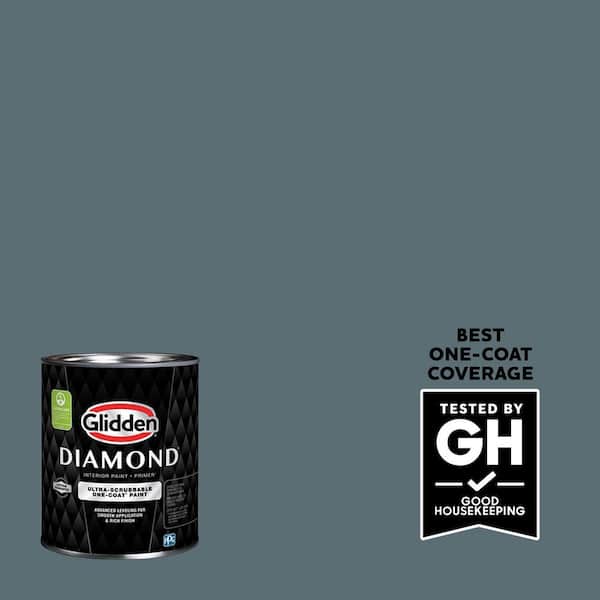 Glidden Diamond 1 qt. PPG1035-6 Superstition Semi-Gloss Interior Paint with Primer