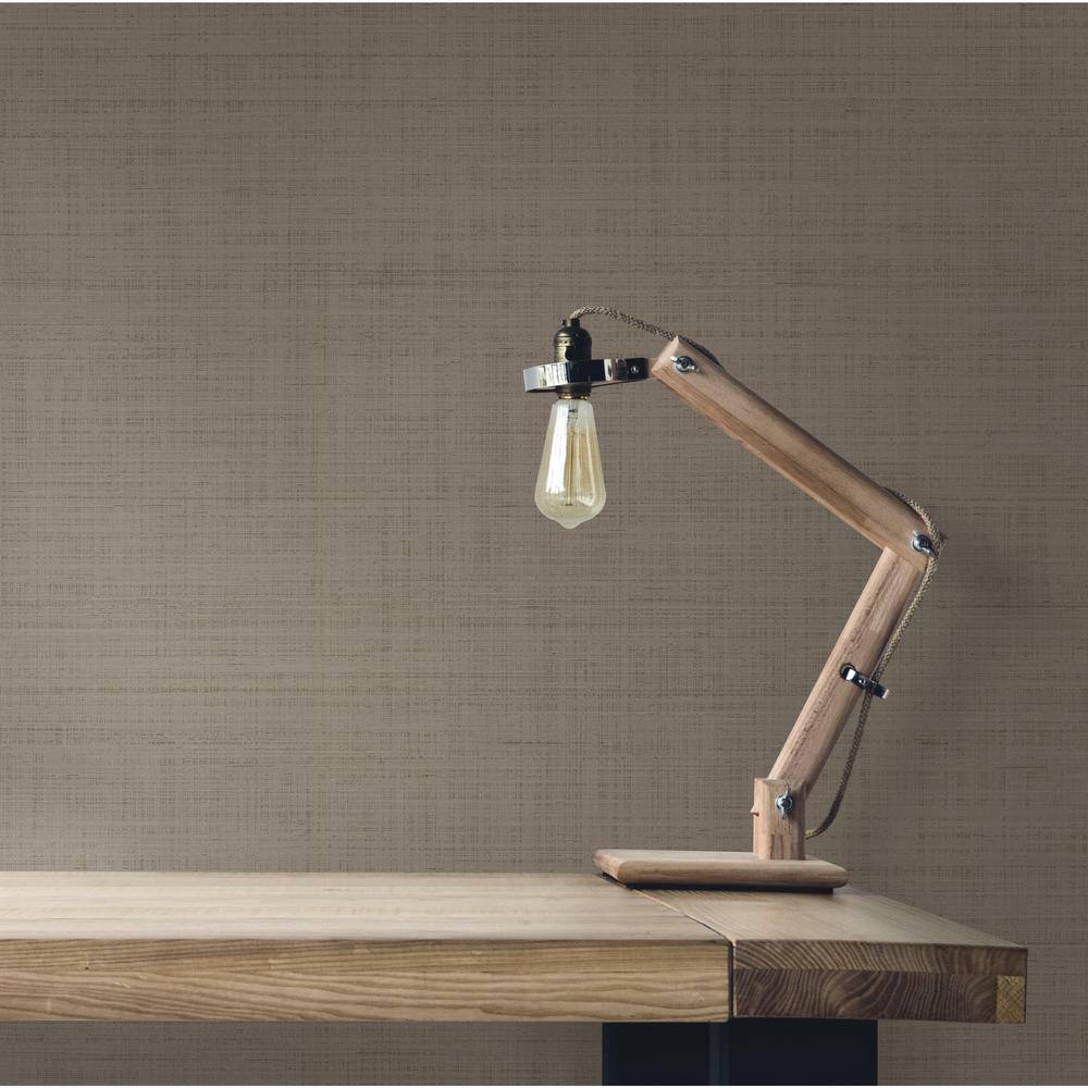 Dark Gray Spun Silk Removable Washable Wallpaper